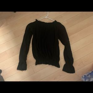 Black off the shoulder top